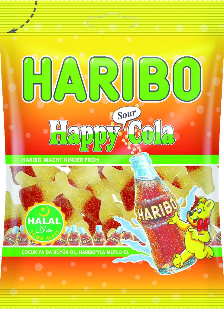 HELAL HARIBO SOUR COLA 100 GR (bonbons cola acidulés)